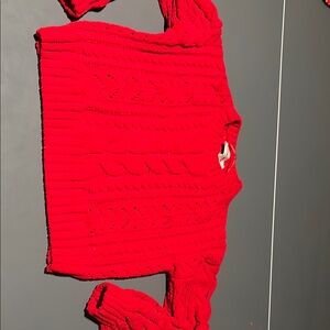 Pink Rose Red Crew Neck Sweater